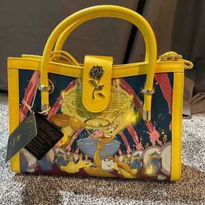 Beauty and the Beast Loungefly Purse with adjustable strap